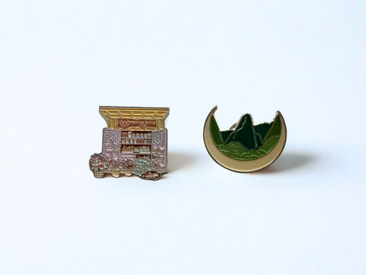 Mahina Farms Maui Logo & Farmstand Soft Enamel Pin 2-Pack