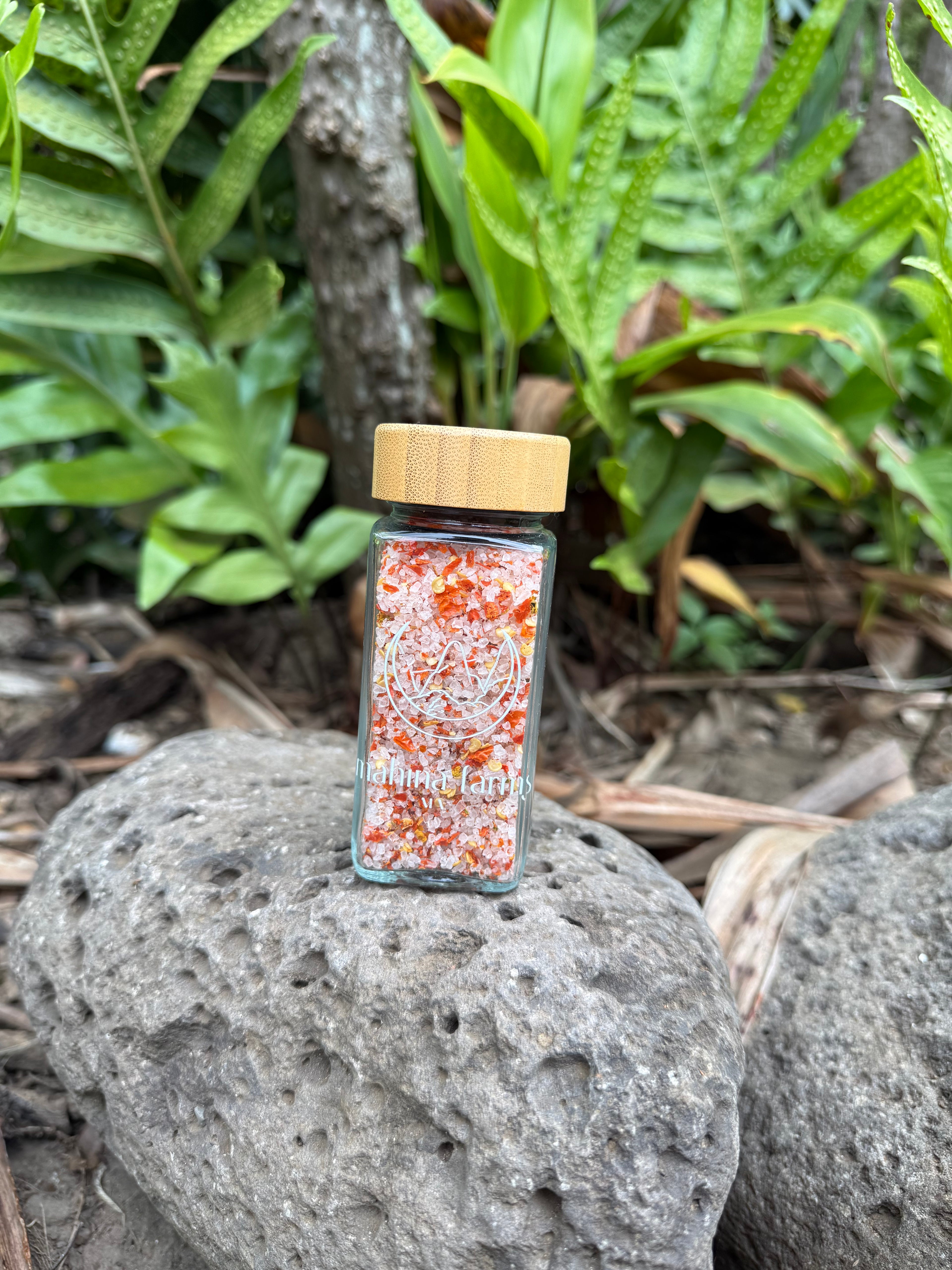 Gourmet Hawaiian Chili Pepper and Nasturtium Spicy Sea Salt