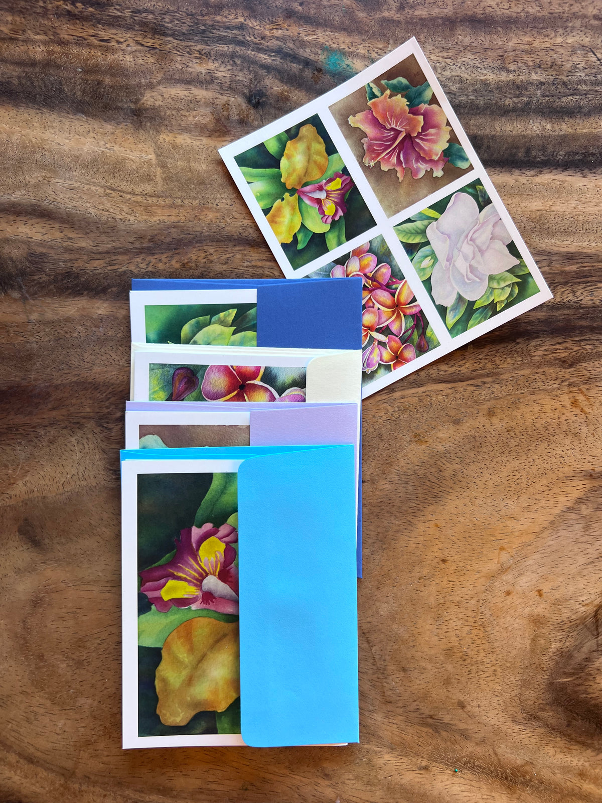 Flowers of Hawaii Botanical Watercolor Card Set