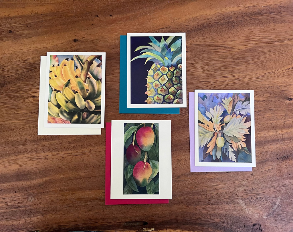 Fruit of Hawaii Botanical Watercolor Greeting Card Set