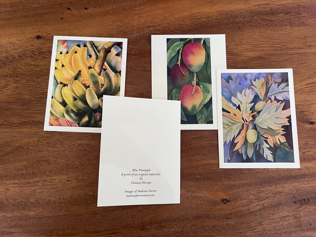 Fruit of Hawaii Botanical Watercolor Greeting Card Set
