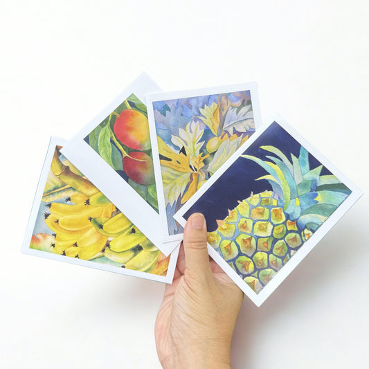 Fruit of Hawaii Botanical Watercolor Greeting Card Set